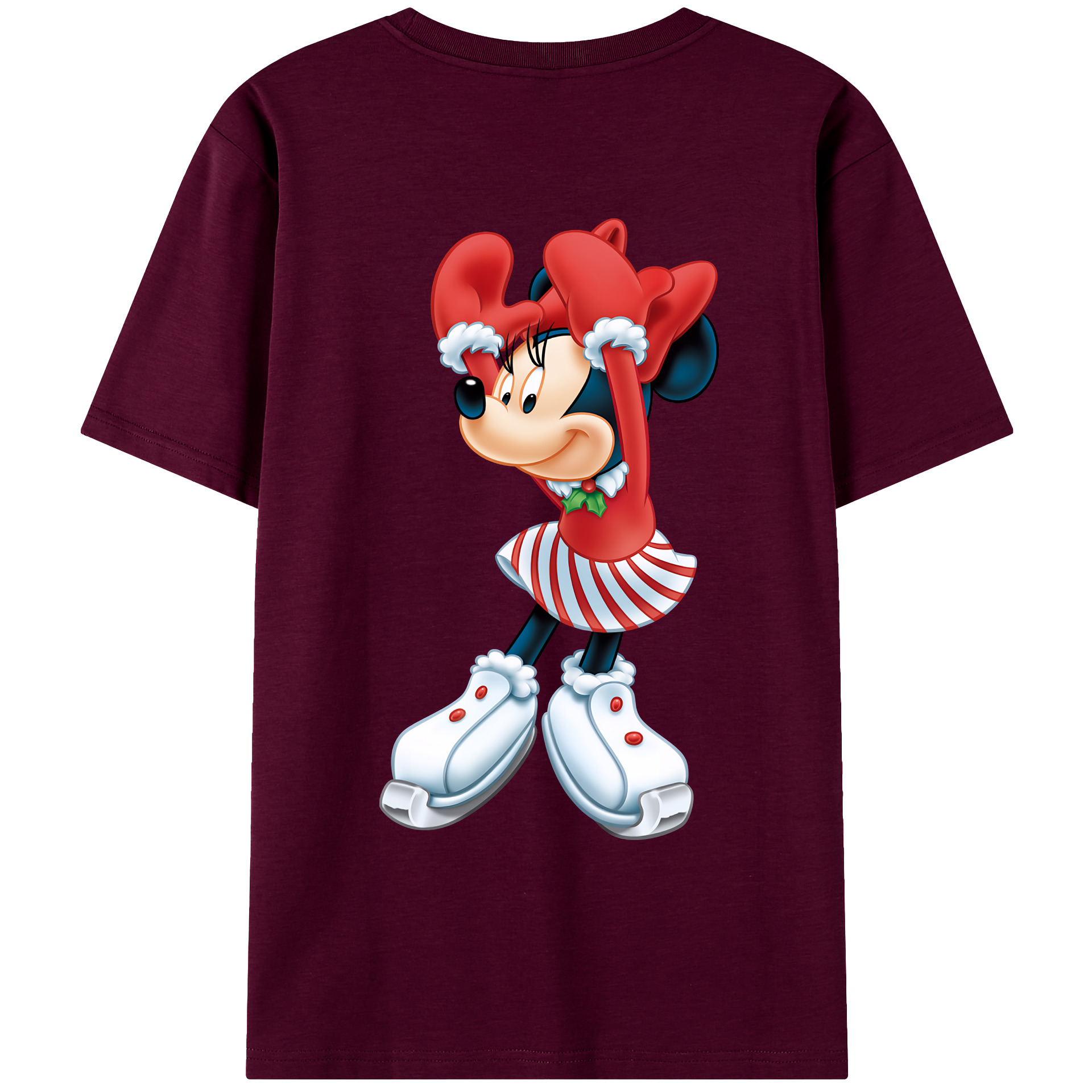 ミッキーマウス Mickey Mouse レディース半袖Tシャツ(バックプリント)